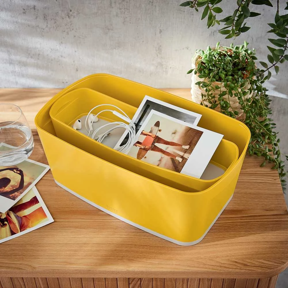 Leitz Cosy MyBox geltona daiktadėžė su įdėklu