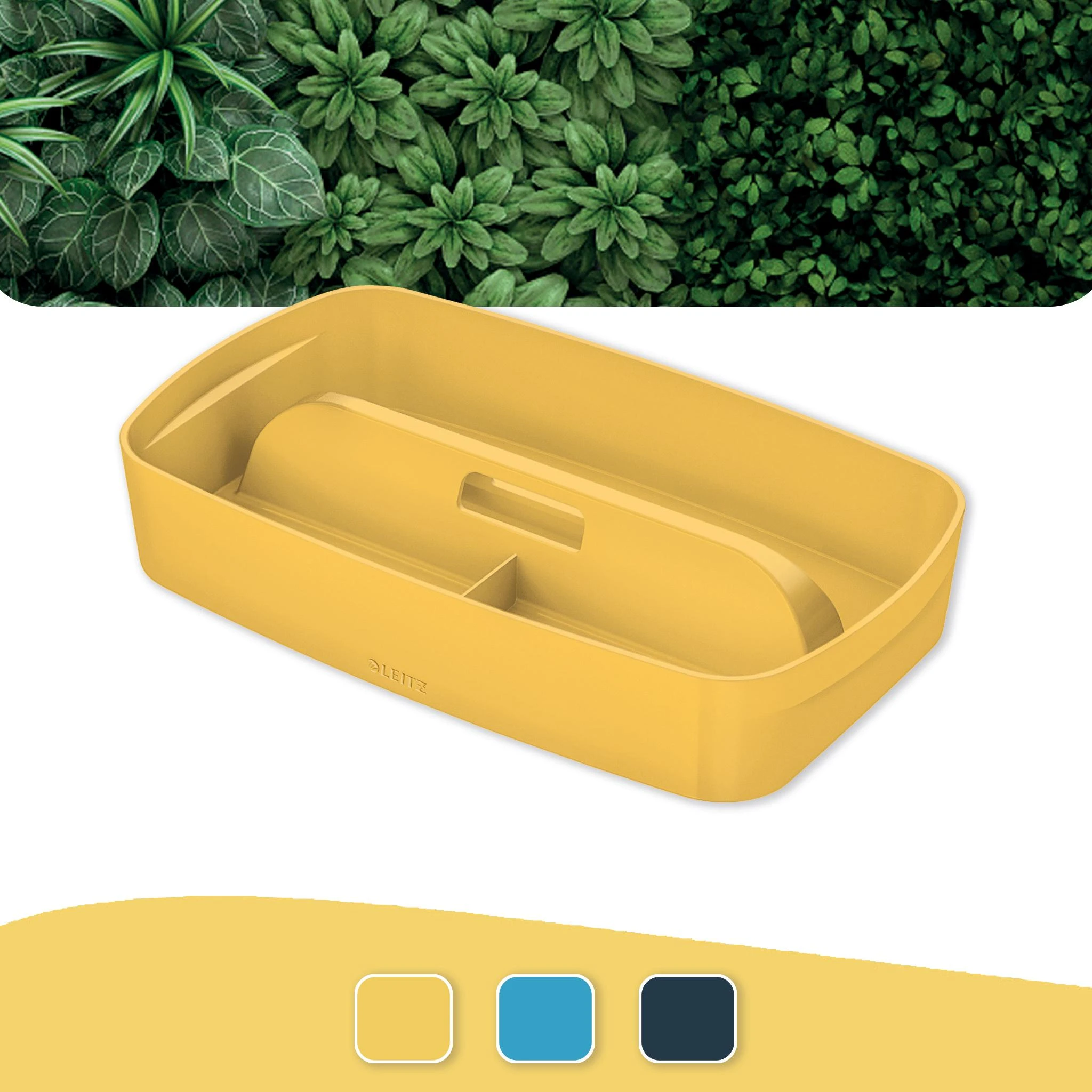 Leitz Daiktadėžė Cosy L:MyBox su skyriais, maža, geltonos sp.