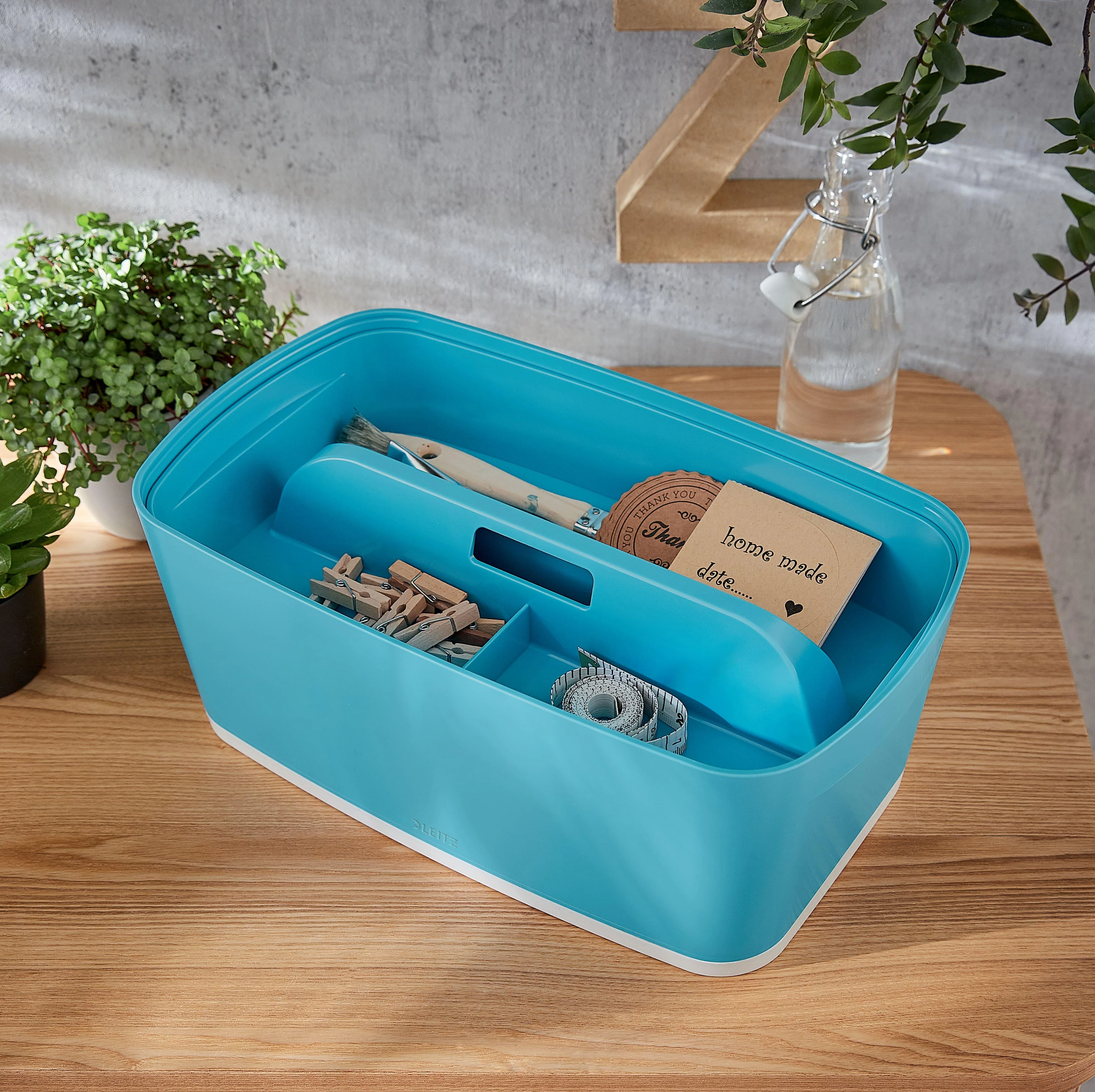 Leitz Daiktadėžė Cosy L:MyBox su skyriais, maža, mėlynos sp.