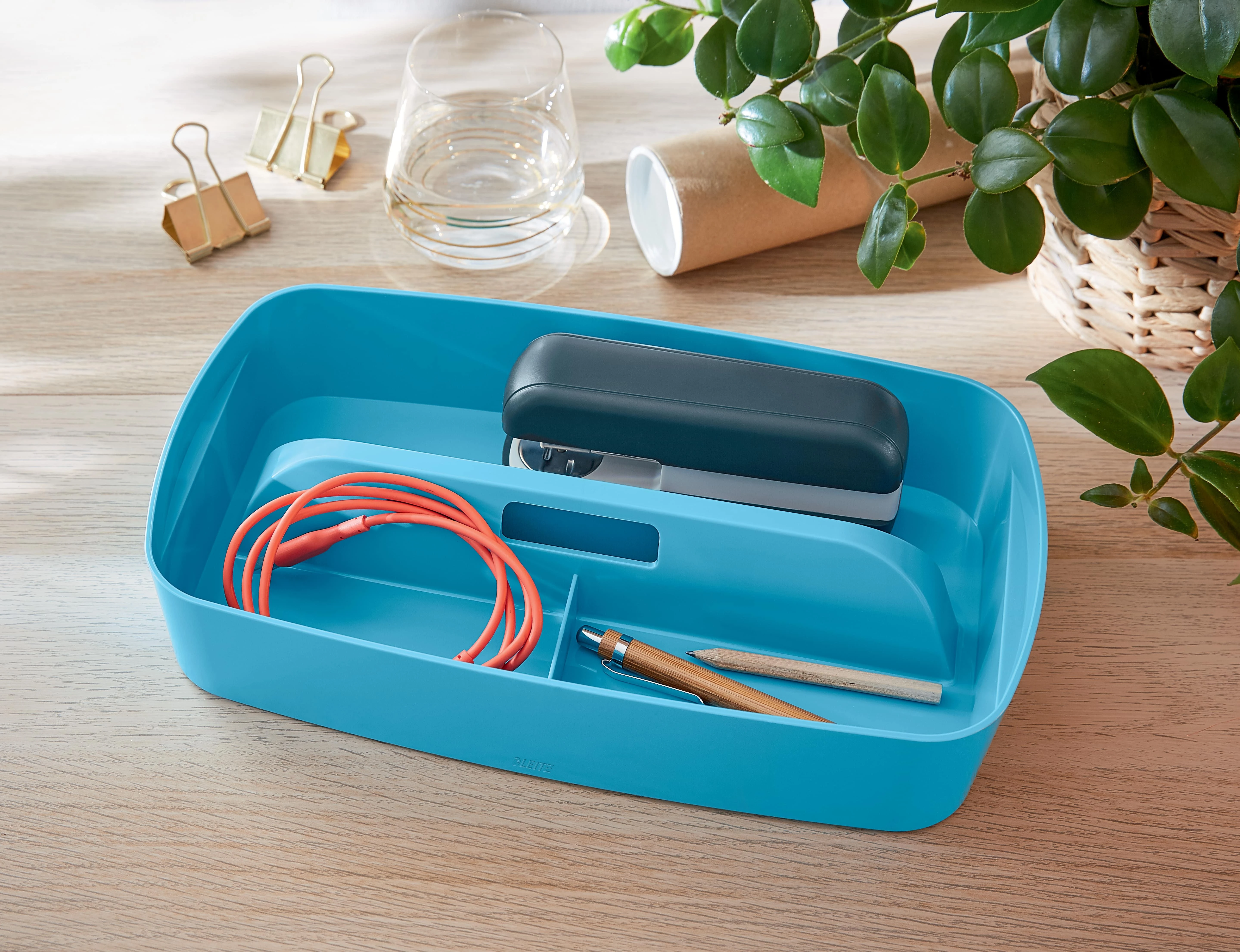 Leitz Daiktadėžė Cosy L:MyBox su skyriais, maža, mėlynos sp.