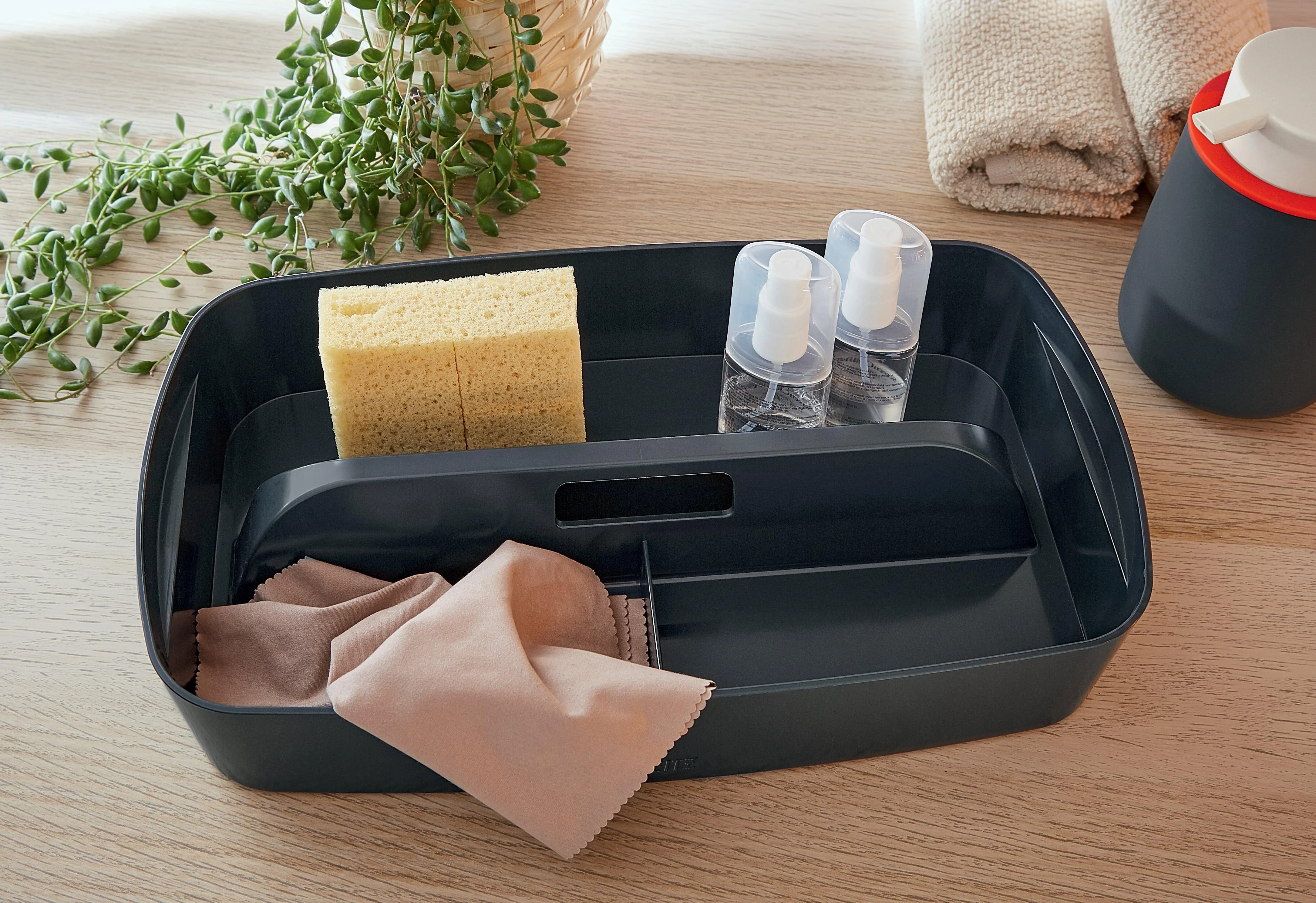 Leitz Daiktadėžė Cosy L:MyBox su skyriais, maža, pilkos sp.