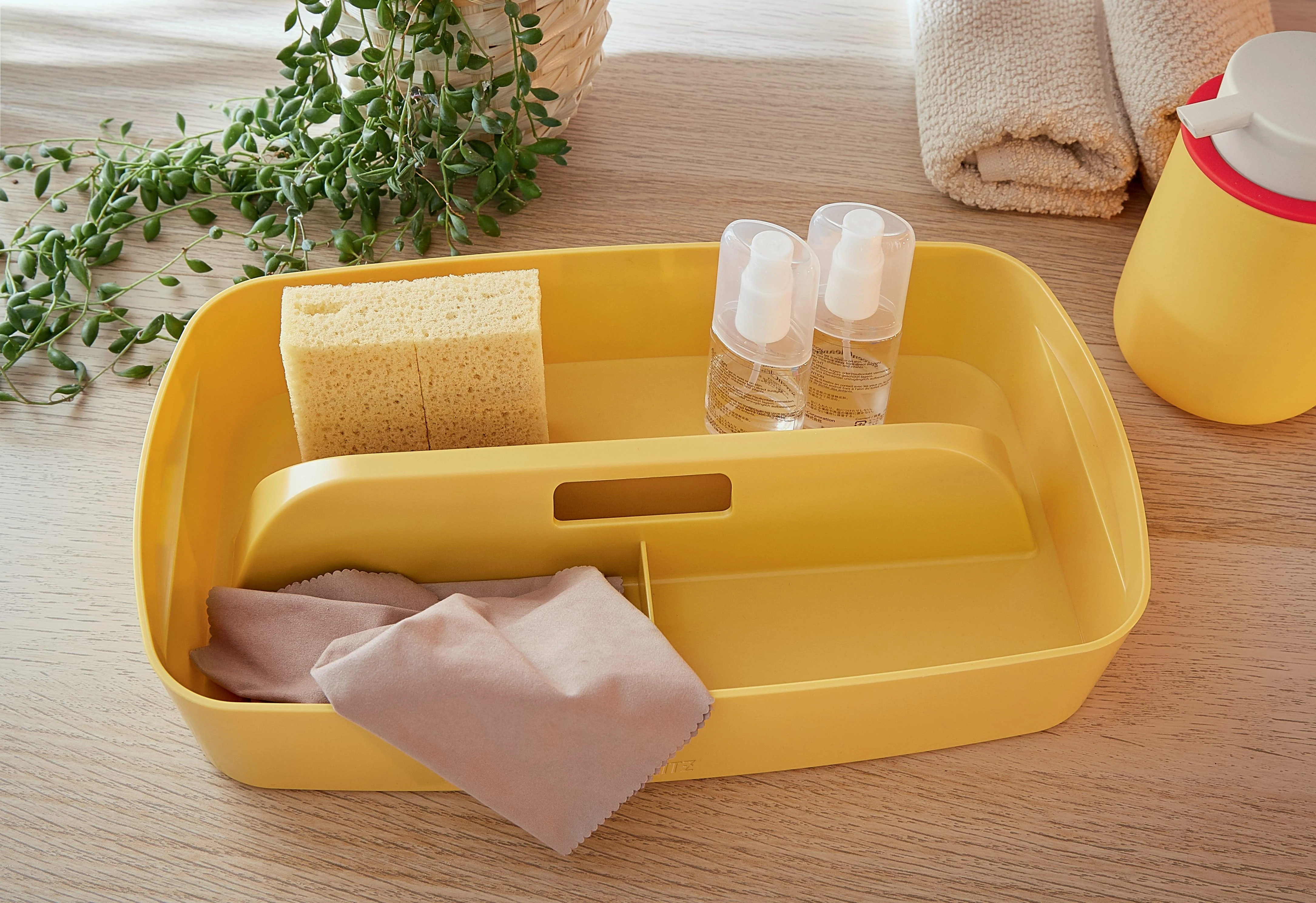 Leitz Daiktadėžė Cosy L:MyBox su skyriais, maža, geltonos sp.