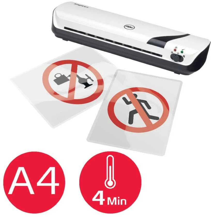 Laminavimo aparato ir pjaustyklės rinkinys 4in1 GBC Inspire+, A4, 125 mik, baltas