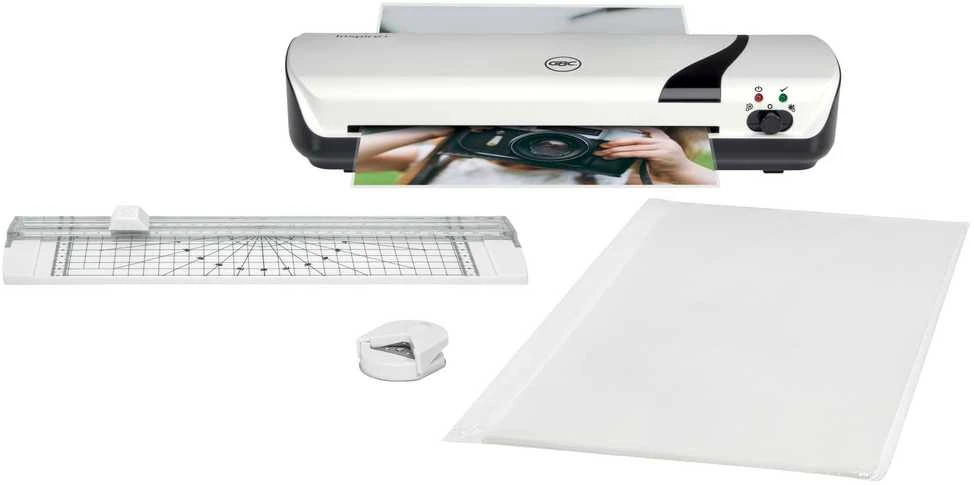 Laminavimo aparato ir pjaustyklės rinkinys 4in1 GBC Inspire+, A4, 125 mik, baltas