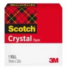 Lipni juostelė 3M Scotch Crystal Clear 600, 19 mm x 33 m, ypač skaidri