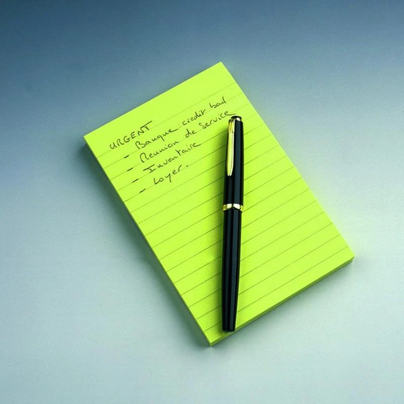 Lipnūs lapeliai Post-it, 102 x 152 mm, 100 lapelių, langeliais, geltona