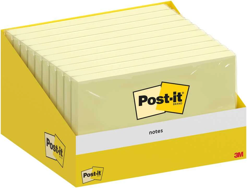 Lipnūs lapeliai Post-it®, 76 x 127 mm, 100 lapelių, kanarėlės geltona