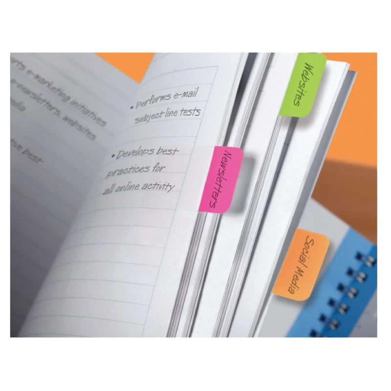 3M Lipnūs žymekliai Post-it, 25,4 x 38 mm, 3 spalvos