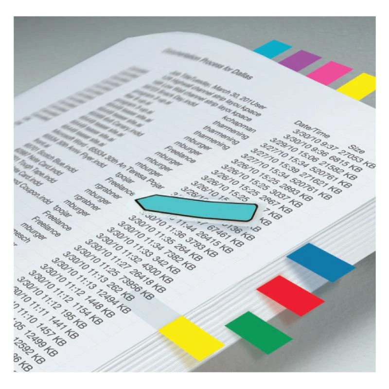 3M Lipnūs žymekliai Post-it, keičiami, 11,9 x 43,1 mm, 4 spalvos