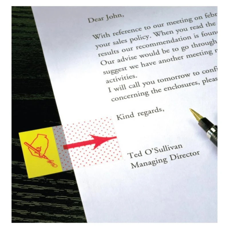 3M Lipnūs žymekliai Post-it Parašas, 25,4 x 43,2 mm, 50 lapelių