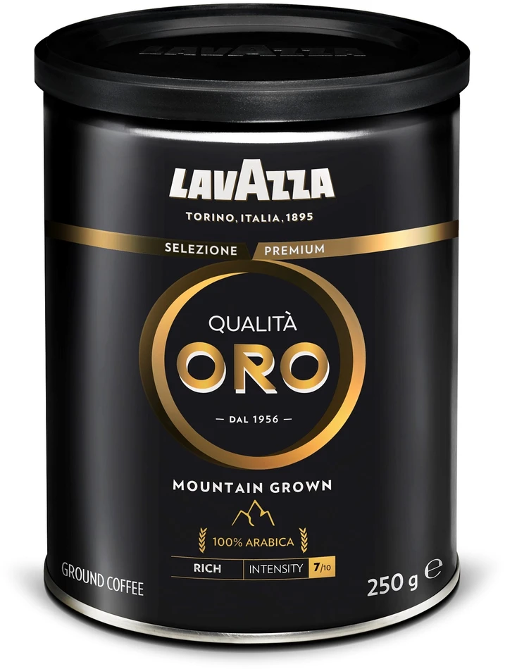 Malta kava LAVAZZA Qualita Oro Mountain grown, 250 g, metalinėje dėžutėje