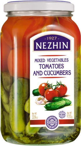 Marinuotos daržovės NEZHIN, pagal Nižyno receptą nr.1, NEZHIN, 920 g