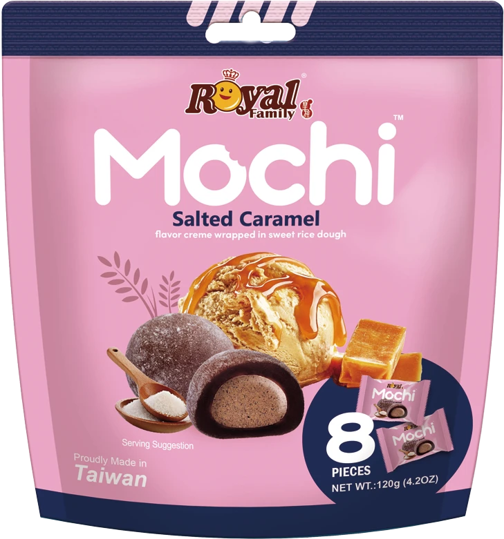 Močiai ROYAL FAMILY, sūrios karamelės skonio, 120 g