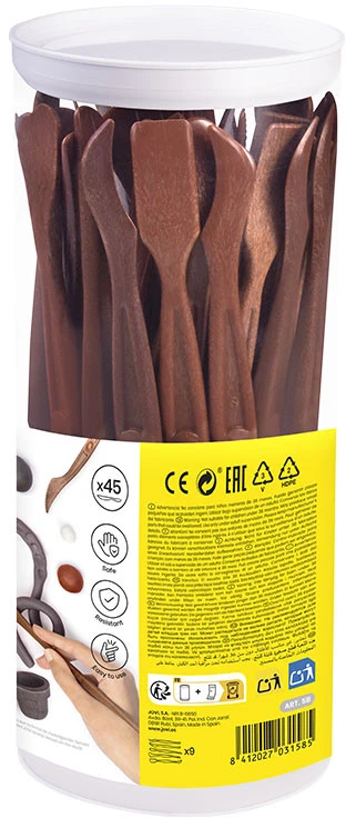 Modeliavimo įrankių rinkinys JOVI Tube, 45 vnt., 5 skirtingi įrankiai