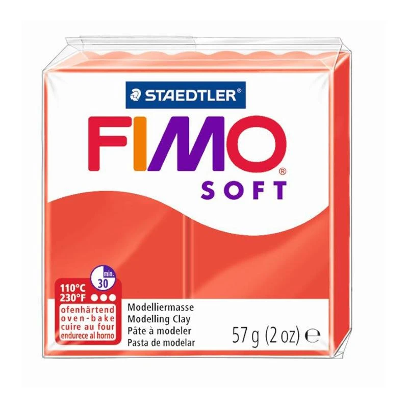 Staedtler Modelinas FIMO SOFT, 57 g, Indijos raudona sp.