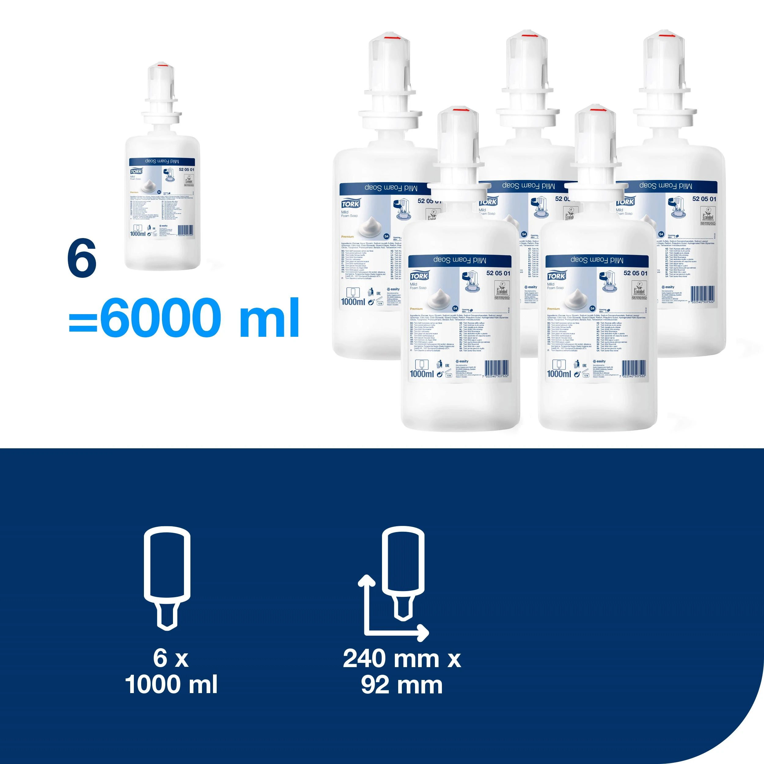 Muilo putos TORK MILD, S4, 520501