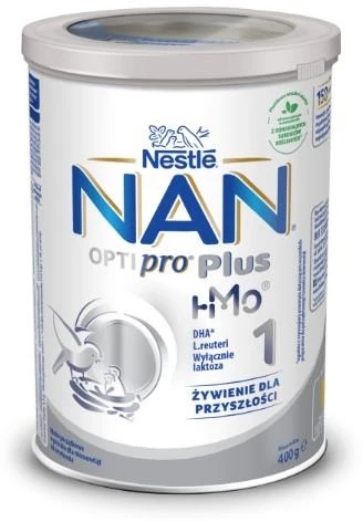 Nestle Pradinio maitinimo pieno mišinys NAN OPTIPRO Plus 1 TIN kūdikiams nuo gimimo, 400g