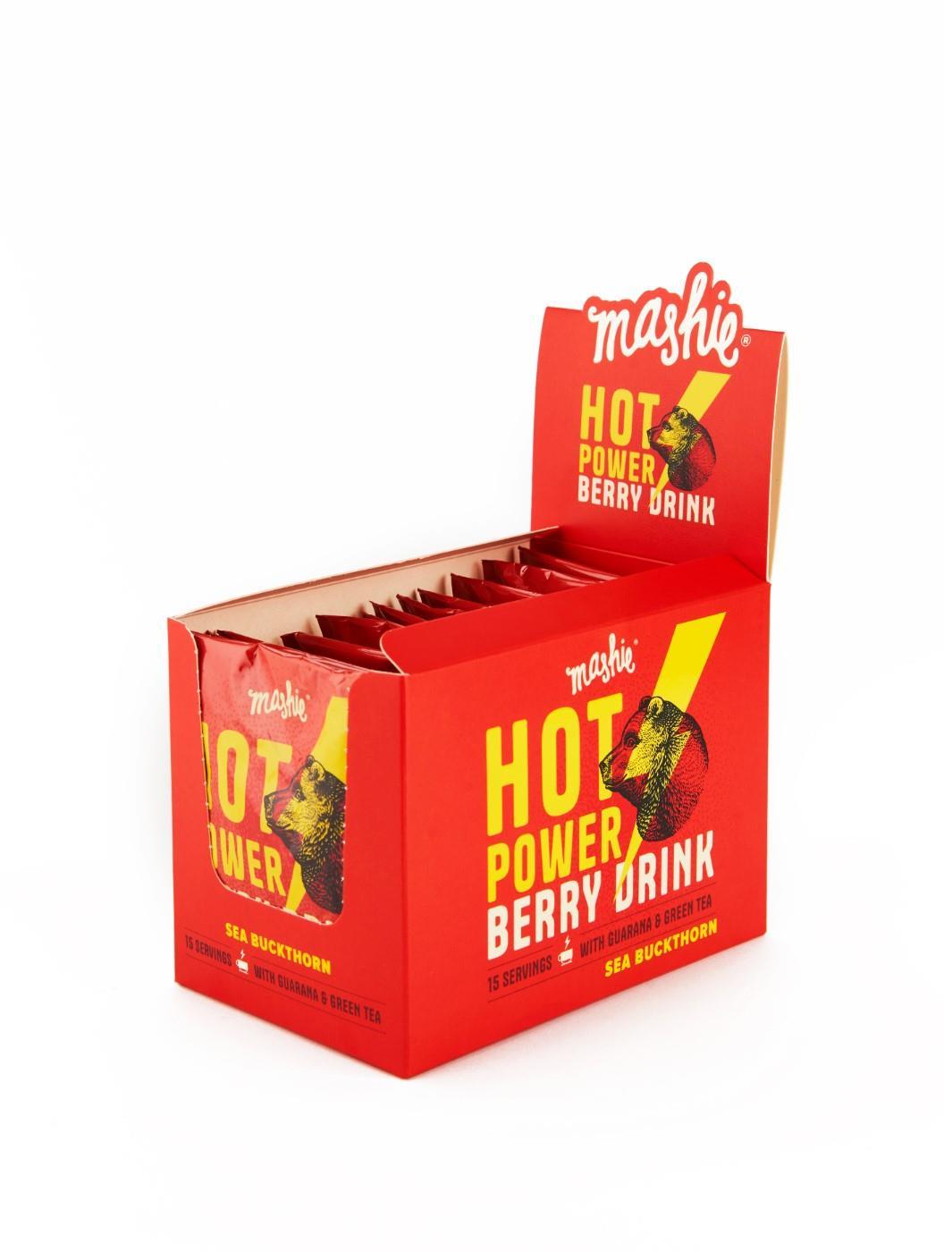 Nordic Berry Energinė šaltalankių uogų tyrė MASHIE HOT POWER, 15 vnt.