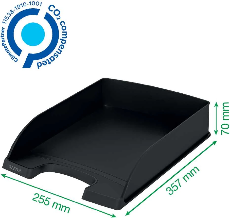 Padėklas dokumentams Leitz Recycle, A4, juodas