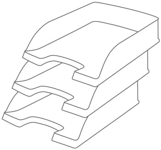 Leitz Recycle dokumentų padėklų komplekto schema
