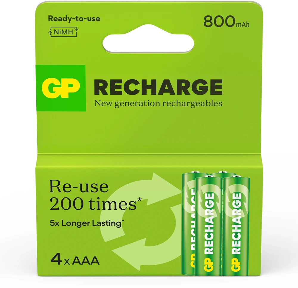Pakraunama baterija GP Recharge NiMH AAA 800mAh EB4