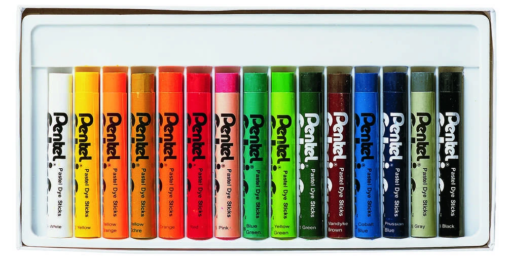 Pastelės audiniams PENTEL ARTS PTS 15 spalvos