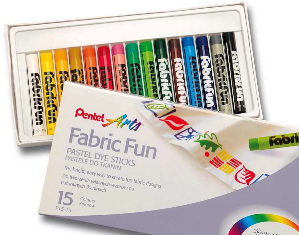 Pastelės audiniams PENTEL ARTS PTS 15 spalvos