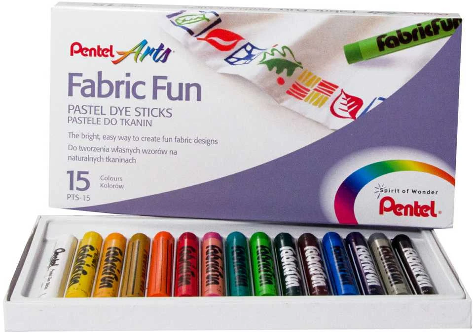 Pastelės audiniams PENTEL ARTS PTS 15 spalvos