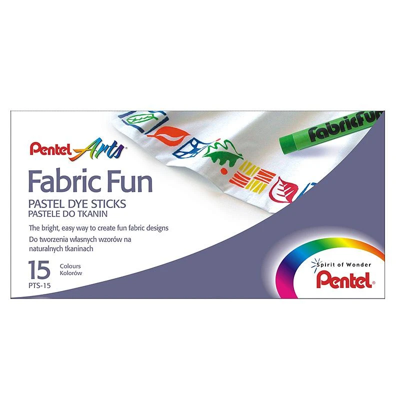 Pastelės audiniams PENTEL ARTS PTS 15 spalvos