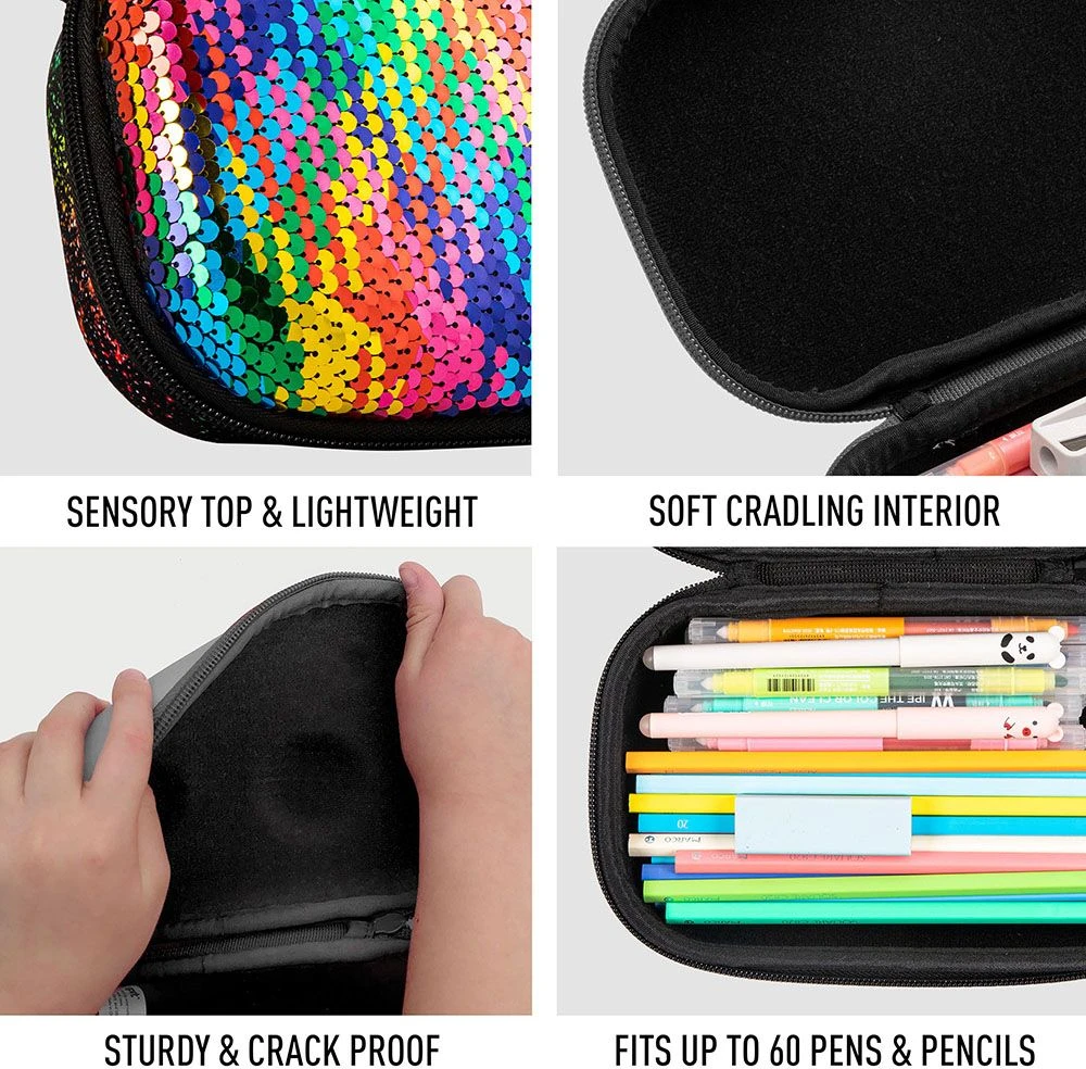 Penalas-pieštukinė ZIPIT Glitter Sequins, margas