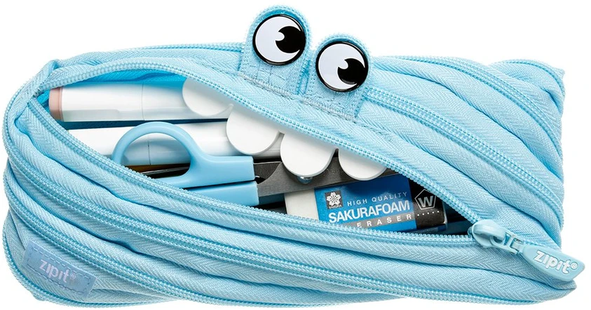 Penalas-pieštukinė ZIPIT Gorge Monster Pouch, GO-1, Mėlyna