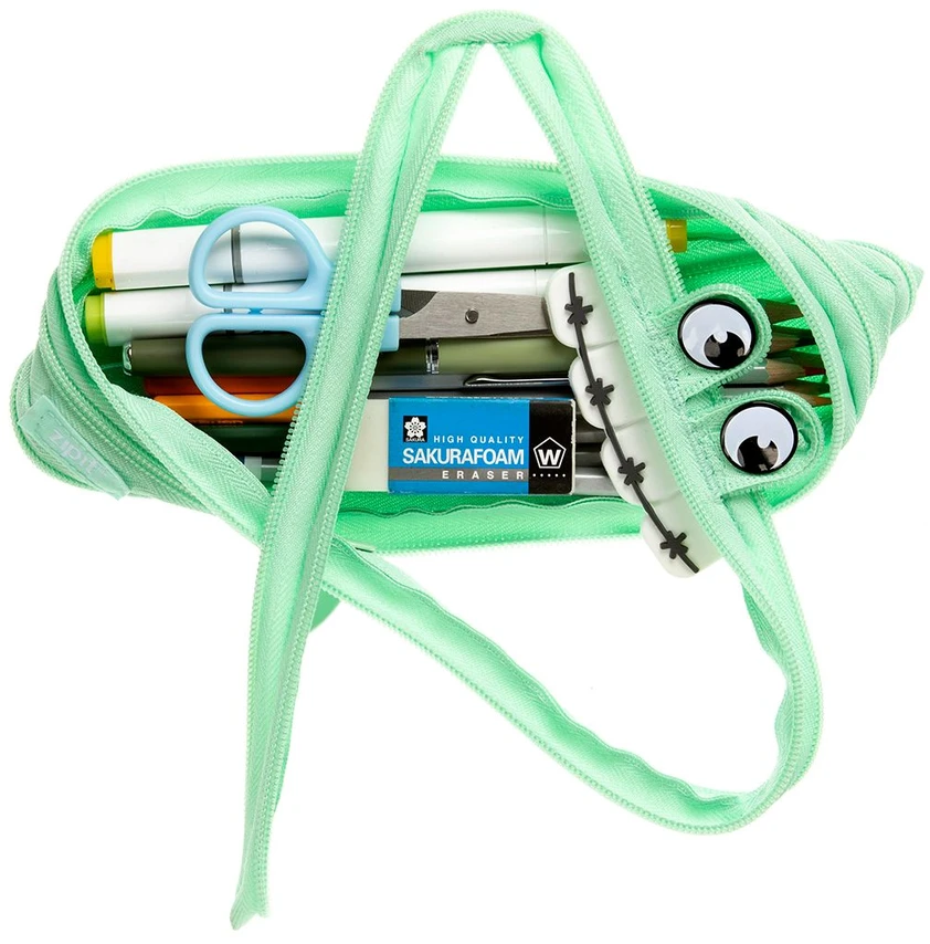 Penalas-pieštukinė ZIPIT Gorge Monster Pouch, GO-4, Mėtinės spalvos