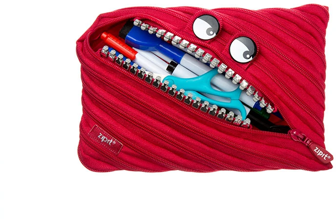 Penalas-pieštukinė ZIPIT Grillz Monster Jumbo Pouch, ZTMJ-GR-RI, Raudona