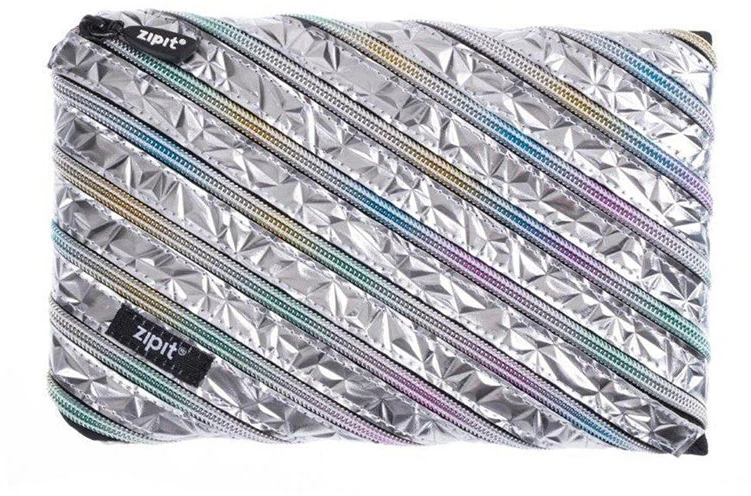 Penalas-pieštukinė ZIPIT Metallic Jumbo Pouch, ZTJ-MT-2, Sidabrinė
