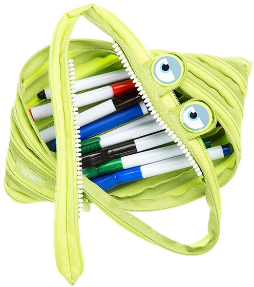 Penalas-pieštukinė ZIPIT Wildlings Jumbo Pouch, ZTMJ-WD-ALI, žalios sp.