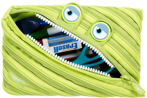 Penalas-pieštukinė ZIPIT Wildlings Jumbo Pouch, ZTMJ-WD-ALI, žalios sp.