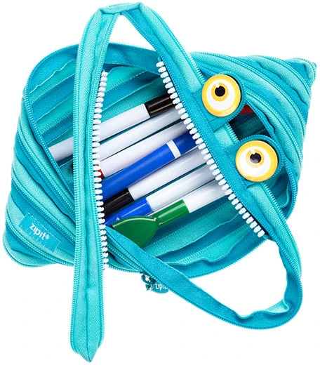 Penalas-pieštukinė ZIPIT Wildlings Jumbo Pouch, ZTMJ-WD-CRE, mėlynos sp.