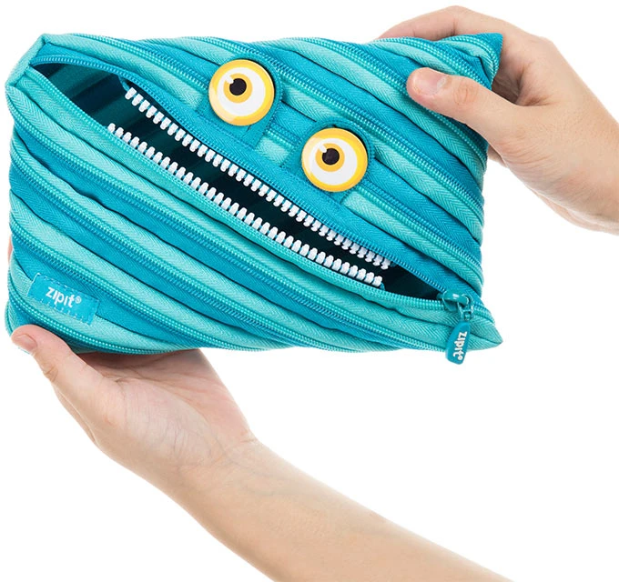 Penalas-pieštukinė ZIPIT Wildlings Jumbo Pouch, ZTMJ-WD-CRE, mėlynos sp.