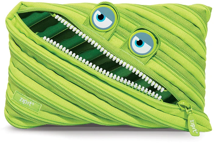 Penalas-pieštukinė ZIPIT Wildlings Jumbo Pouch, ZTMJ-WD-ALI, žalios sp.