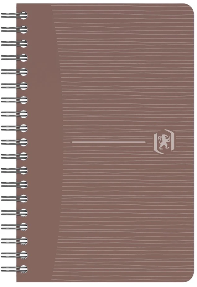 Perdirbtas sąsiuvinis su spirale OXFORD Rec’Up, 9x14 cm, 90 lapų, 90 gsm, langeliais