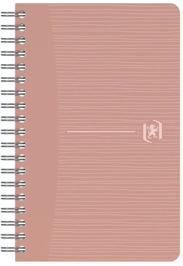 Perdirbtas sąsiuvinis su spirale OXFORD Rec’Up, 9x14 cm, 90 lapų, 90 gsm, langeliais