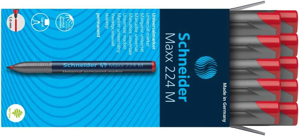 Schneder Žymeklis permanentinis Schneider Maxx 224 M, 1.0 mm, OHP, apvali galvutė, žalias 1213-037
