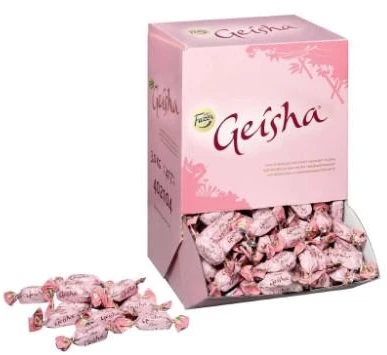 Pieninio šokolado saldainiai GEISHA, su lazdyno riešutais, 3kg