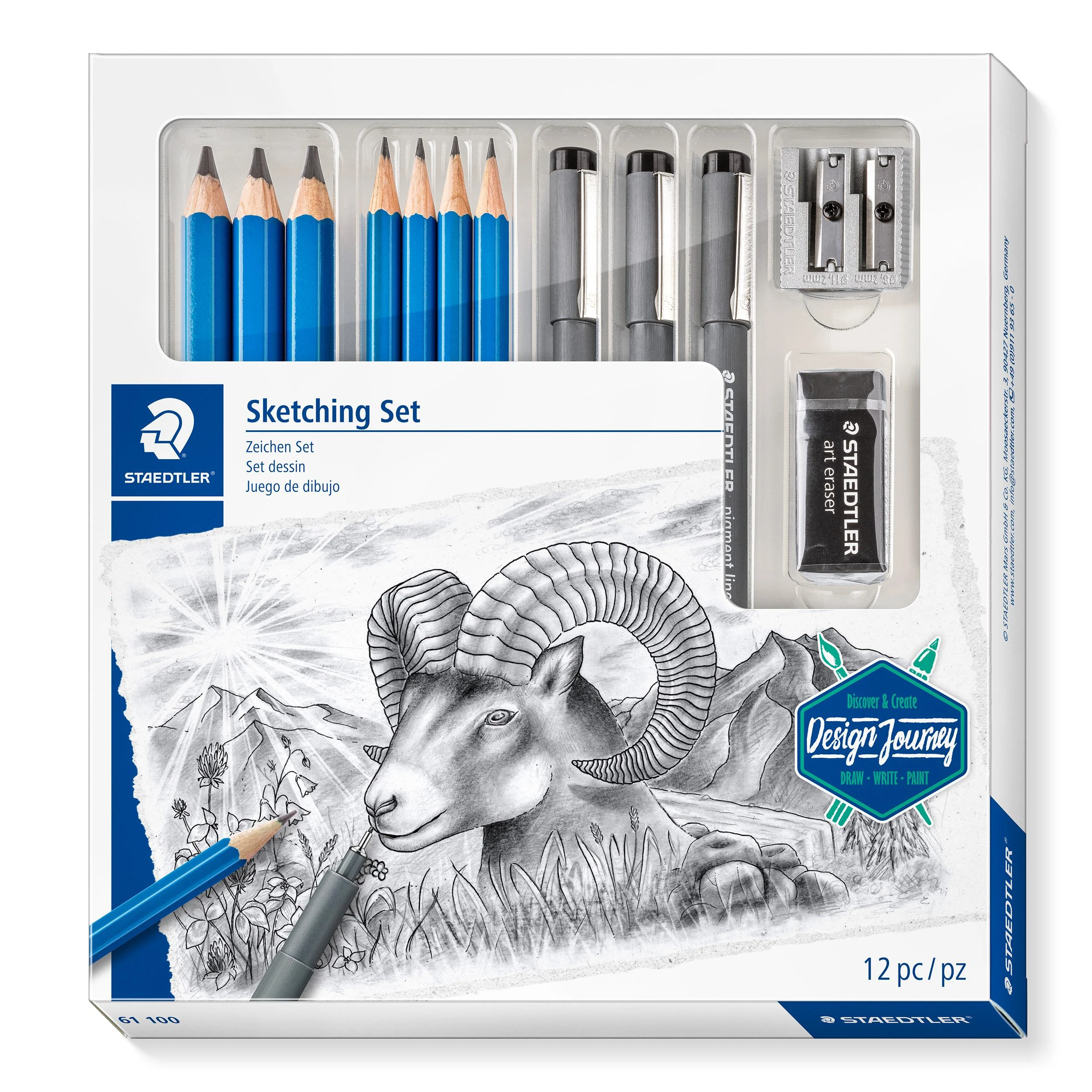 STAEDTLER Mars 100 piesimo rinkinys pakuoteje