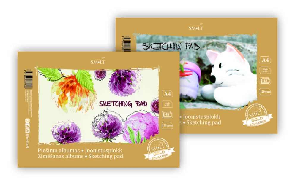 Piešimo sąsiuvinis SMLT, A4, 48 lapų, 120 g/m²