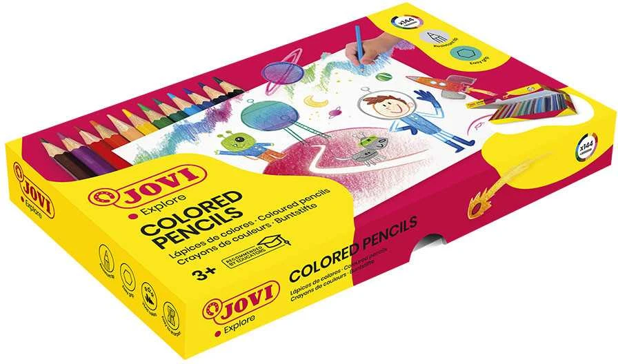 Pieštukai JOVI Schoolpack, 144 vnt., šešiakampiai