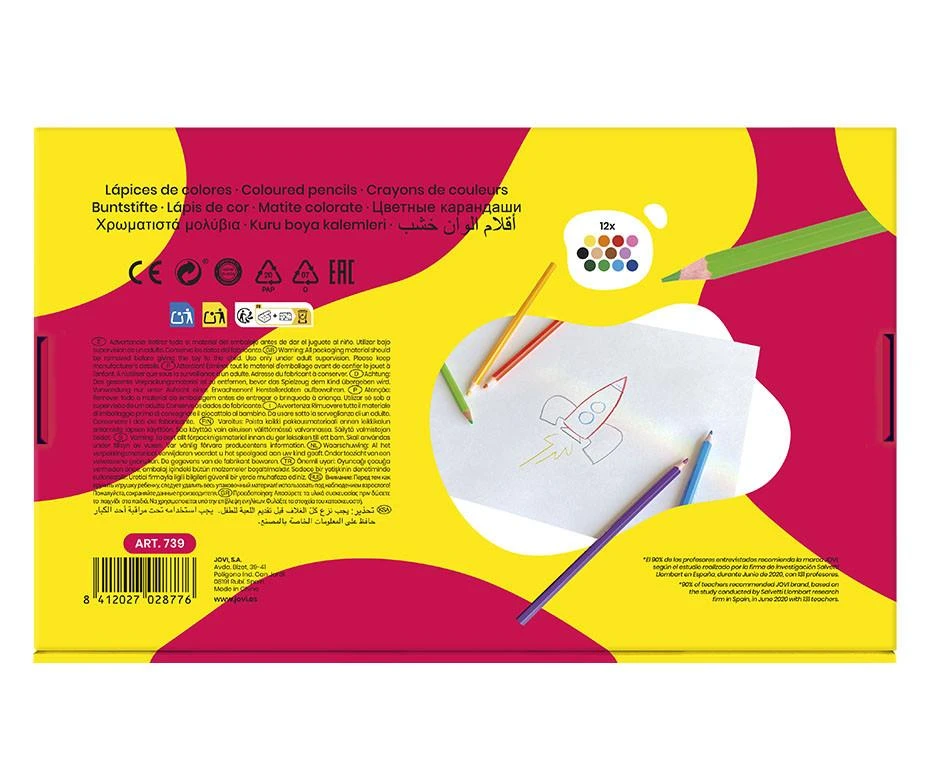 Pieštukai JOVI Schoolpack, 144 vnt., šešiakampiai