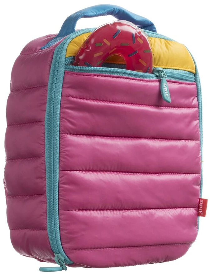 Pietų dėžutė + pakelis ledo, ZIPIT, Puffer Lunch Bag, LB-P1, Rožinės spalvos