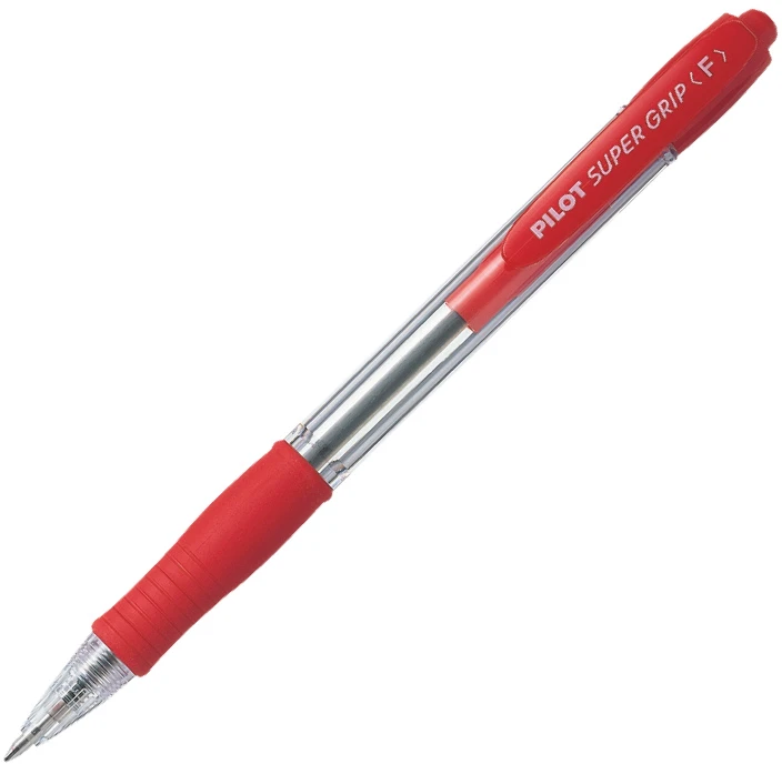 Pilot Pen Rašiklis Pilot Super Grip, 0,7 mm, raudona