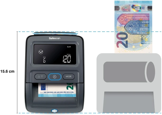 Pinigų tikrinimo aparatas Safescan 155-S G2 complete
